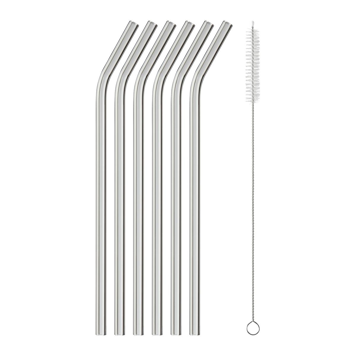SLAMKA NA PITIE JESSY - priehľadné/čierna, sklo (23cm) - Premium Living