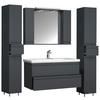 Badezimmer Silora Xl - Anthrazit, MODERN, Glas/Keramik (160cm) - MID.YOU