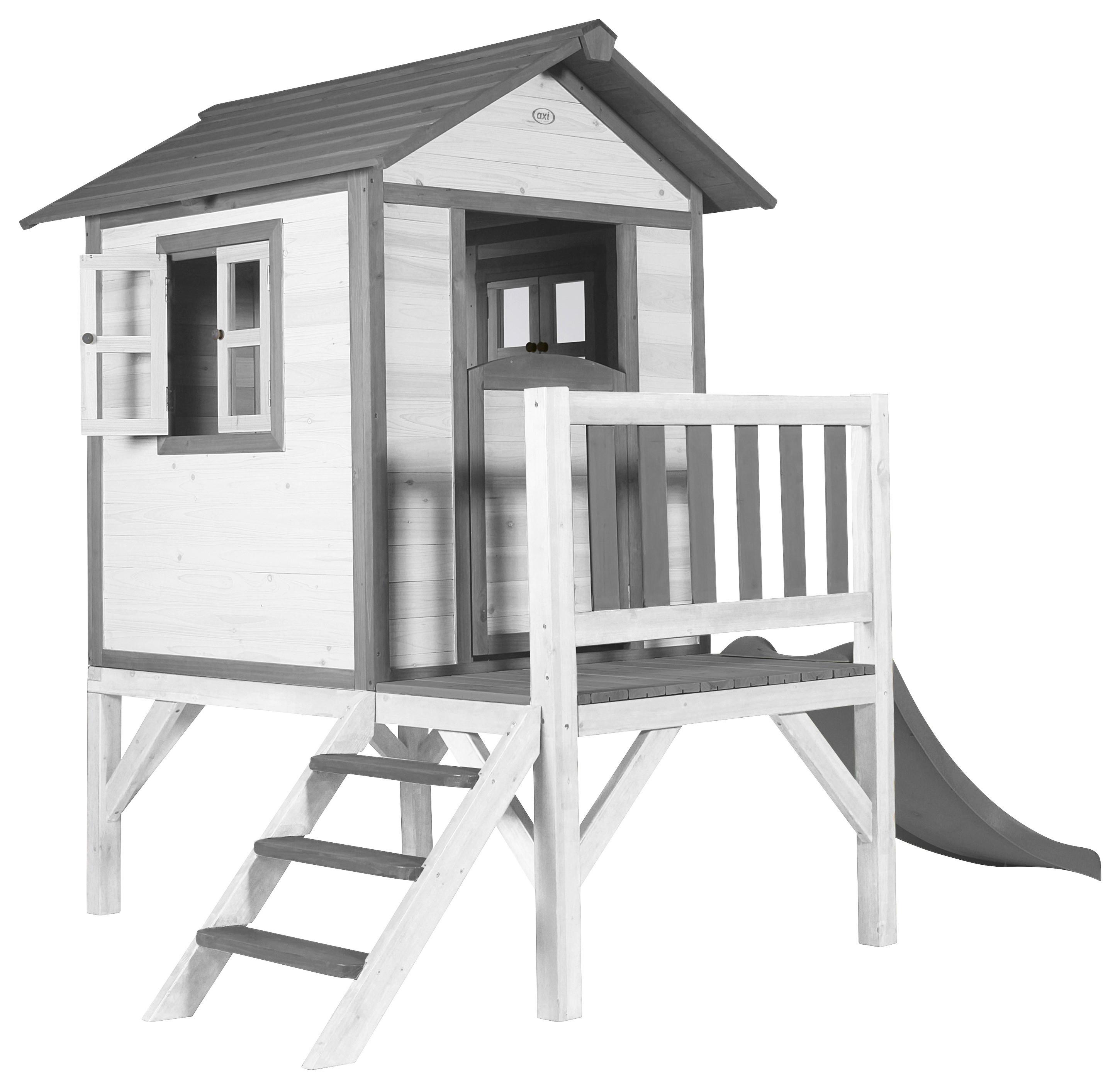 Spielhaus C050.002.80 - Weiß/Grau, KONVENTIONELL, Holz/Kunststoff (240/189/167cm) - Ambia Garden