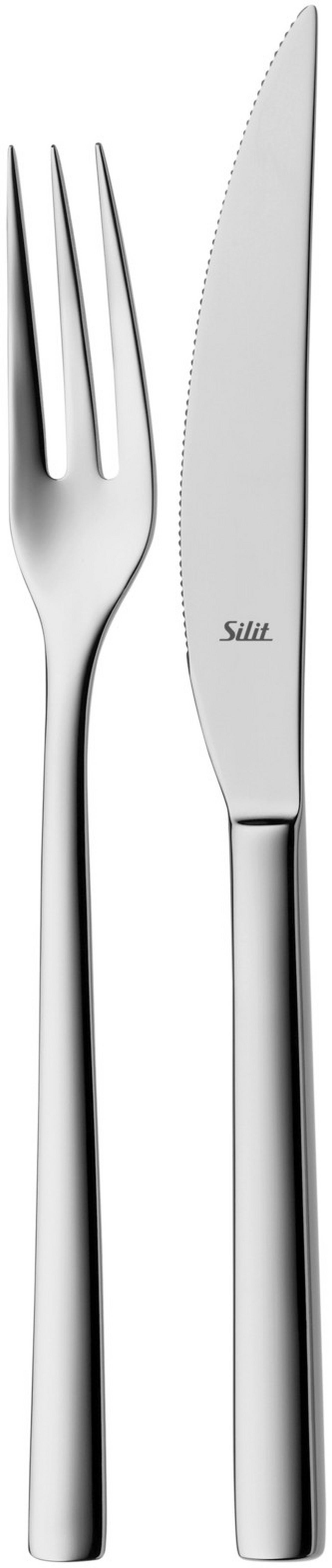 Steakbesteck Trend Steakbesteck - Edelstahlfarben, Basics, Metall (24,2/20,5/4cm) - Silit