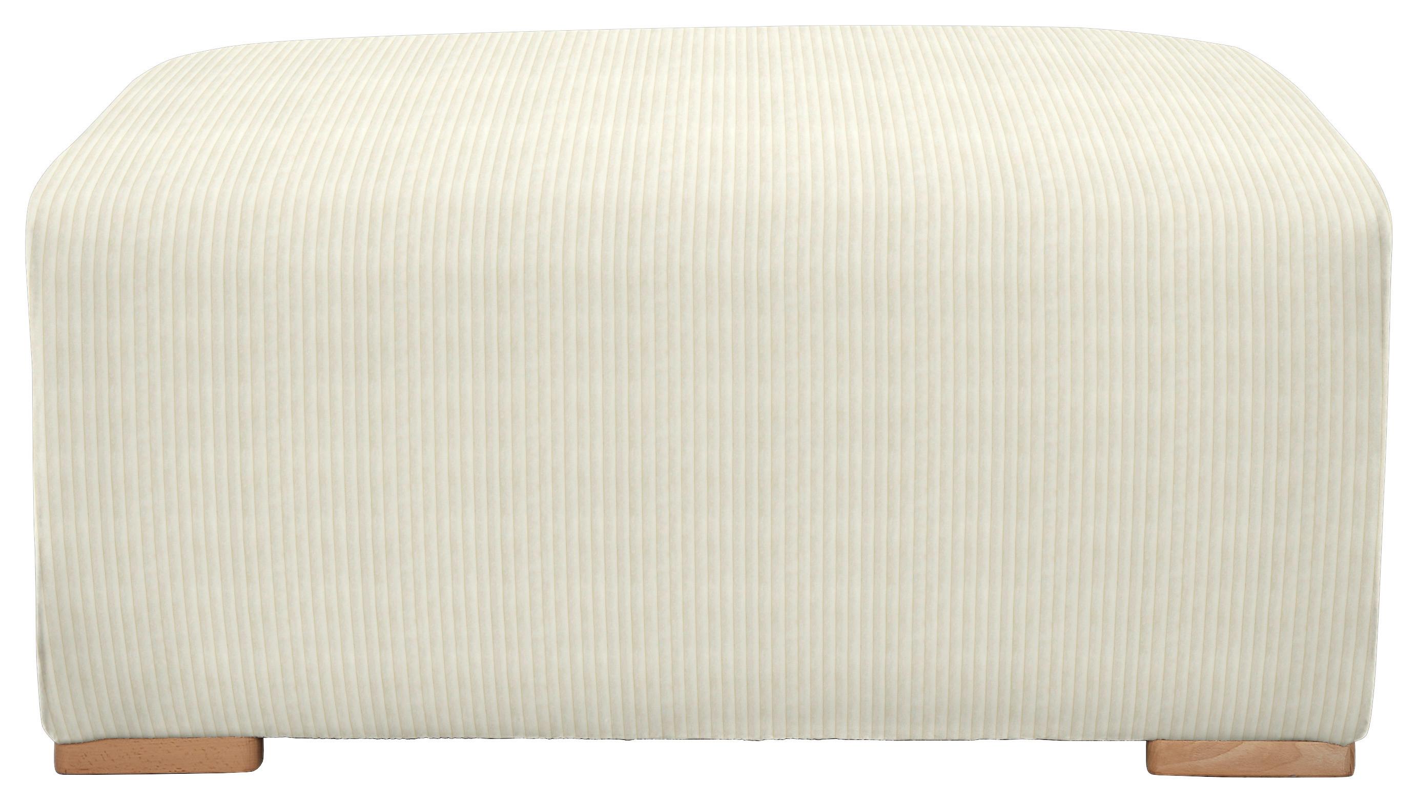 Hocker Vouge Creme BxHxT: 101x44x92 cm - Buchefarben/Creme, KONVENTIONELL, Textil (101/44/92cm) - Livetastic
