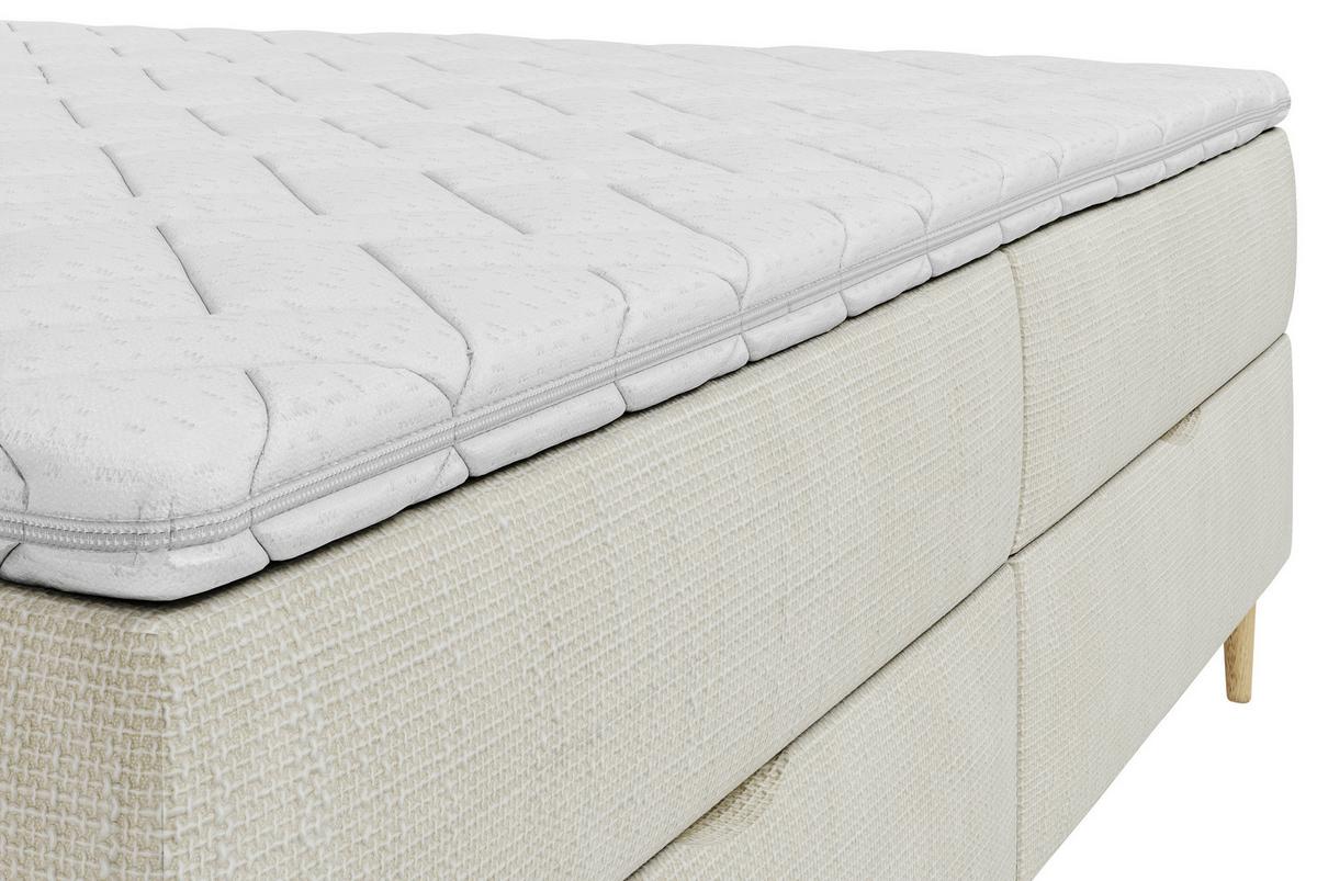 Boxbett Bari Beige, Lf: ca. 180x200cm - Beige/Buchefarben, MODERN, Holz/Holzwerkstoff (180/200cm) - MID.YOU