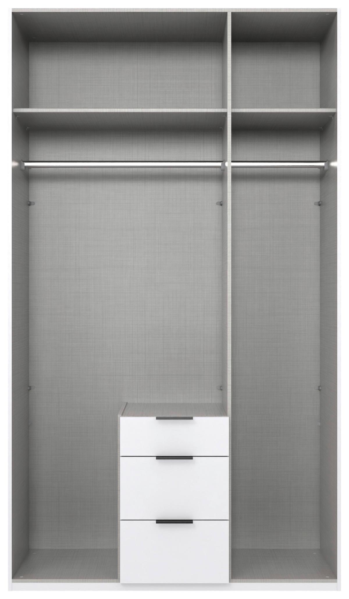 Drehtürenschrank Graphitfarben B: 135 cm - Graphitfarben, MODERN, Holzwerkstoff (135/236/58cm) - MID.YOU
