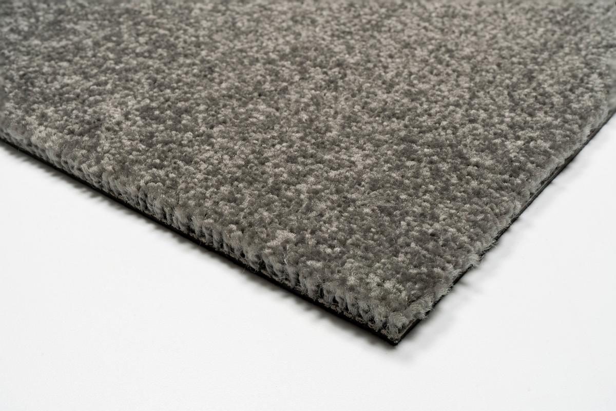 Teppichfliese Dunkelgrau Carousel 50x50cm Florhöhe 10mm - Dunkelgrau, Basics, Textil (50/50cm)