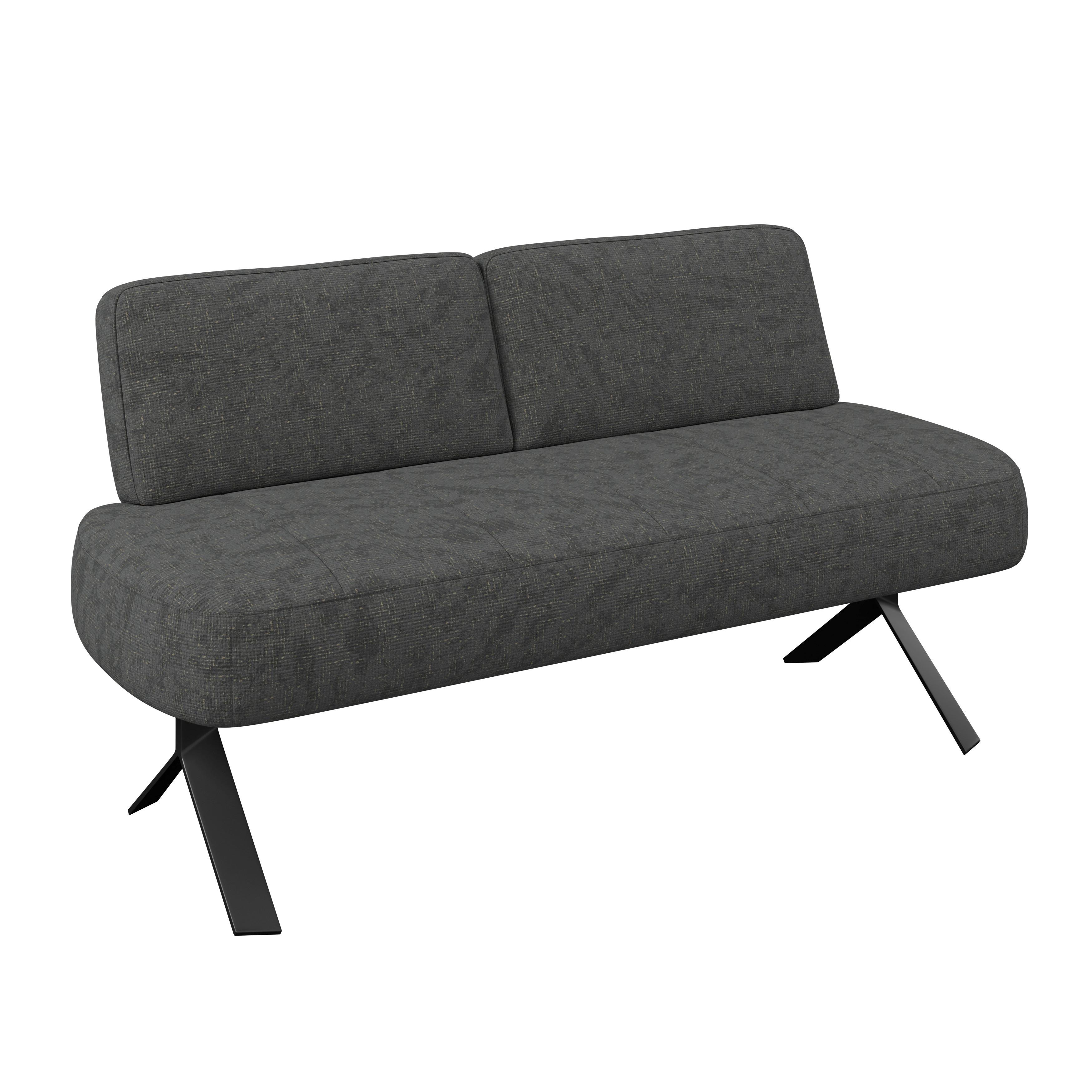 Sitzbank schwarz/Metallbeine Ulmo B: 162 cm