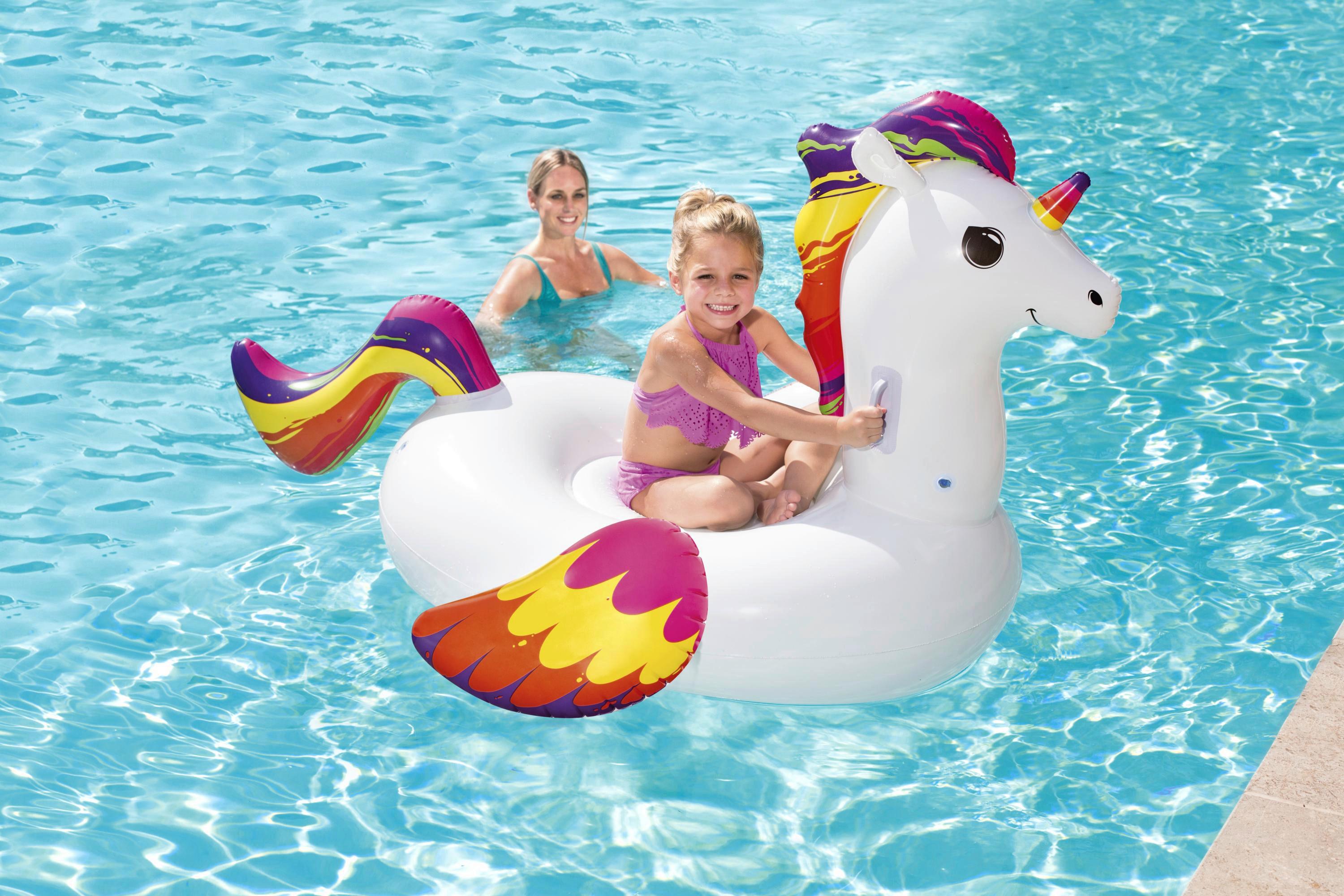 Felfújható Vízi Állat Unicorn - színes/fehér, Basics, műanyag (119cm) - Bestway