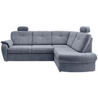 Eckschlafsofa Rosali, Hellblau S: 264x180 Cm - Chromfarben/Hellblau, MODERN, Textil (264/180cm) - Livetastic