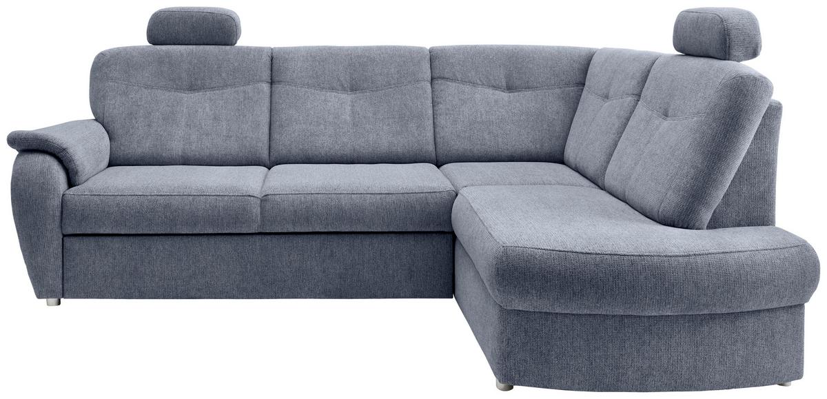 Eckschlafsofa Rosali, Hellblau S: 264x180 Cm - Chromfarben/Hellblau, MODERN, Textil (264/180cm) - Livetastic