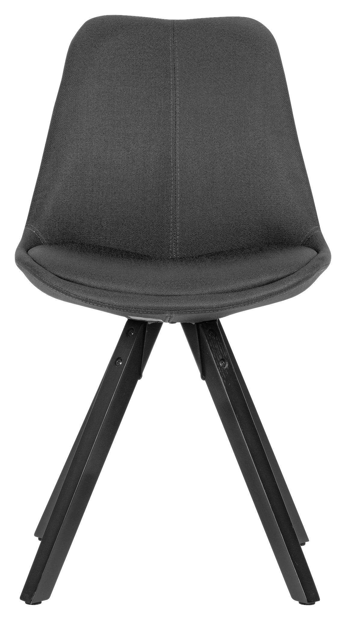 Sada židlí antracitová - černá/antracitová, Moderní, dřevo/textil (49/87cm) - MID.YOU