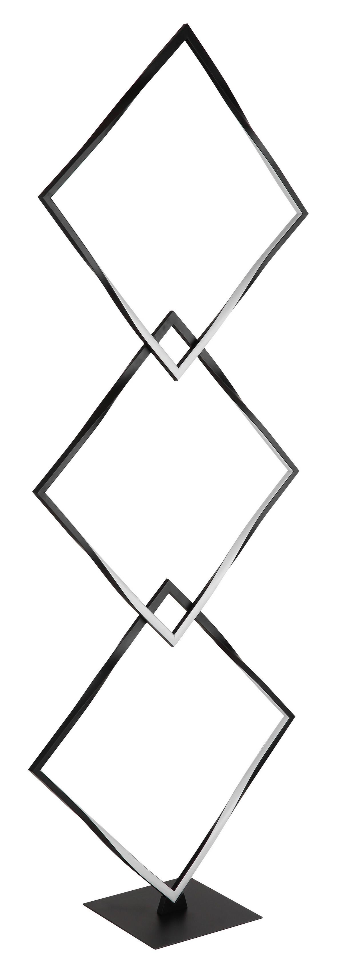 Led-stehleuchte 67213s - Opal/Schwarz, Design, Kunststoff/Metall (49/20/130cm) - Globo
