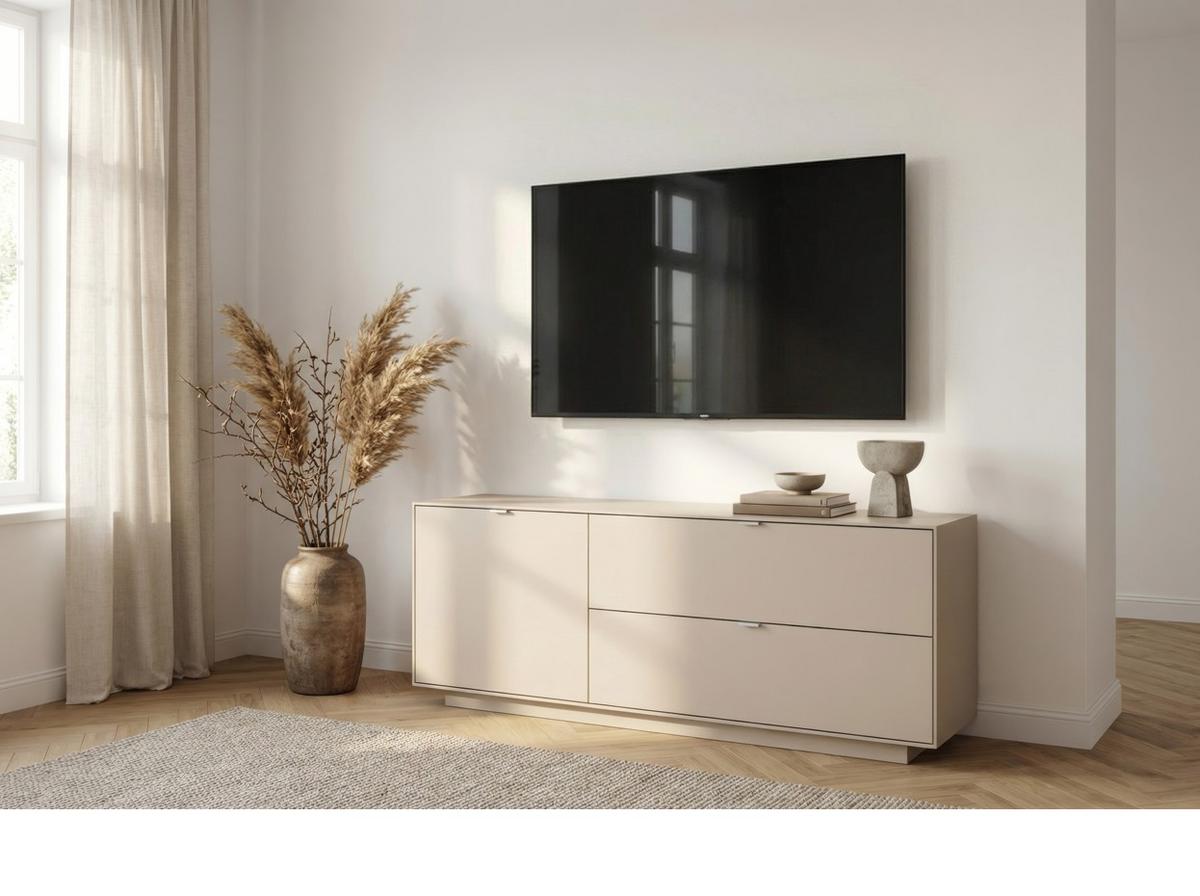 Lowboard Sivas Sandfarben B: 160cm - Sandfarben, Design, Holzwerkstoff (160/62/37,5cm) - MID.YOU