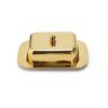 Echtwerk Butterdose Edelstahl Gold, L/b/h:18,5x12,27cm - Goldfarben, Basics, Metall (18,5/12,2/7,0cm) - Echtwerk