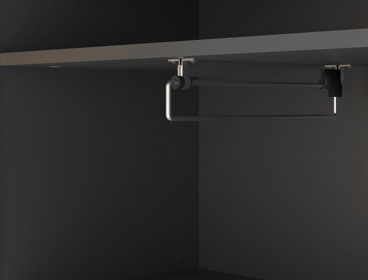 Garderobe Turino 5-teilig Eiche Artisan Dekor B: 237 Cm - Anthrazit/Eiche Artisan, MODERN (237/196,5/40cm)