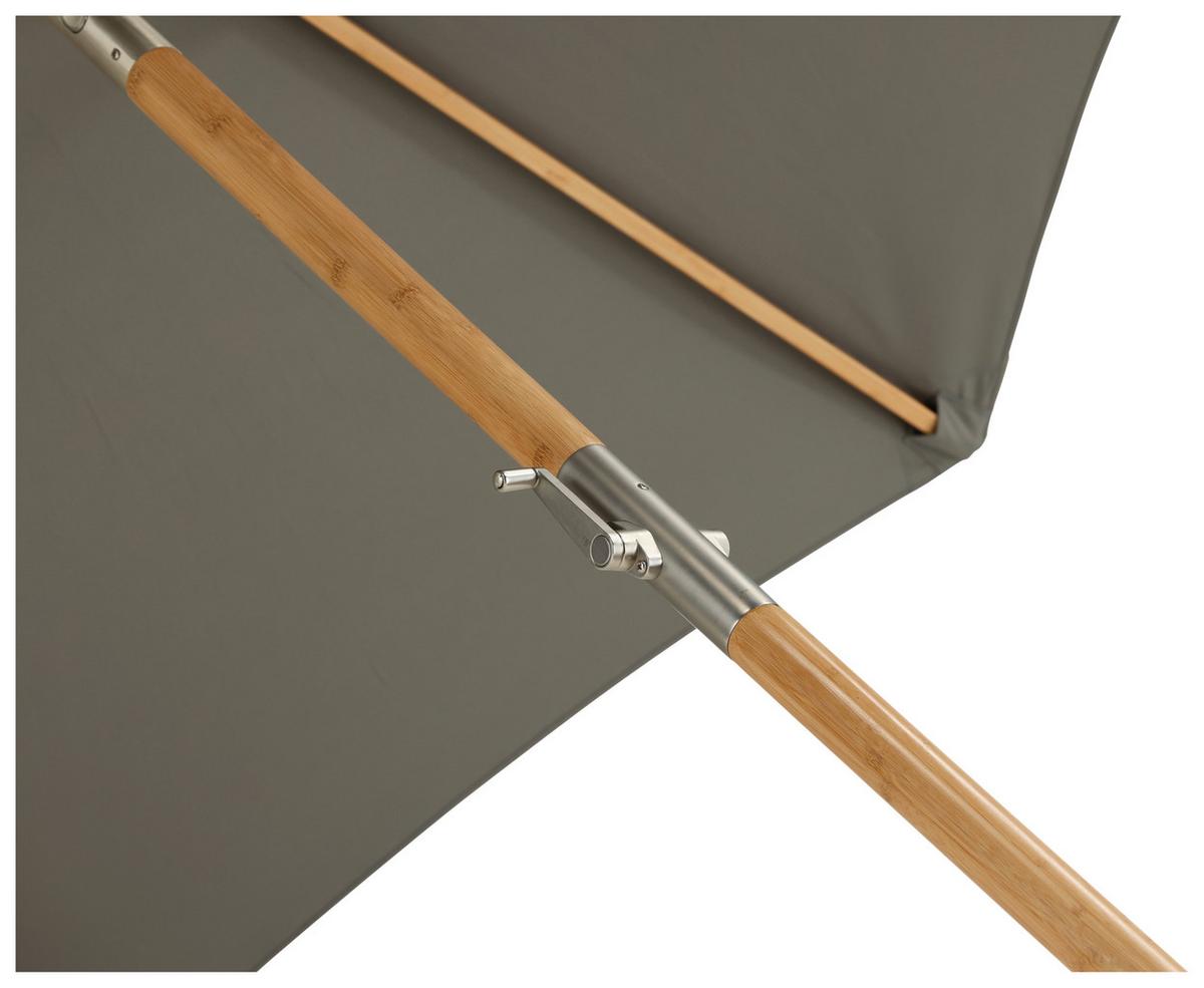 Sonnenschirm Cerox L/B: 270x250 cm Grau - Grau, KONVENTIONELL (270/250cm) - Gardenson