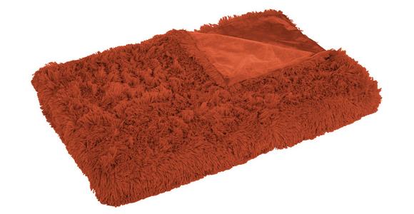 Kuscheldecke Carina Terracotta 150x200 cm Double Face - Terracotta, MODERN, Textil (150/200cm) - Luca Bessoni