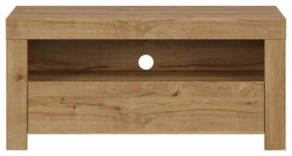 Lowboard Holten TV Stand - Eichefarben/Schwarz, Design, Holzwerkstoff (106/50,5/42cm)