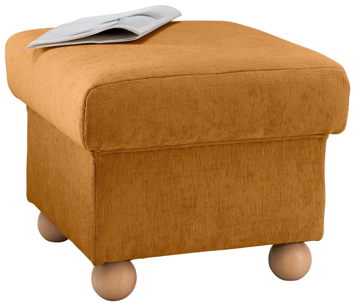 Hocker Torello Goldfarben B: 56cm - Wildeiche/Goldfarben, KONVENTIONELL, Textil (56/46/56cm) - Livetastic