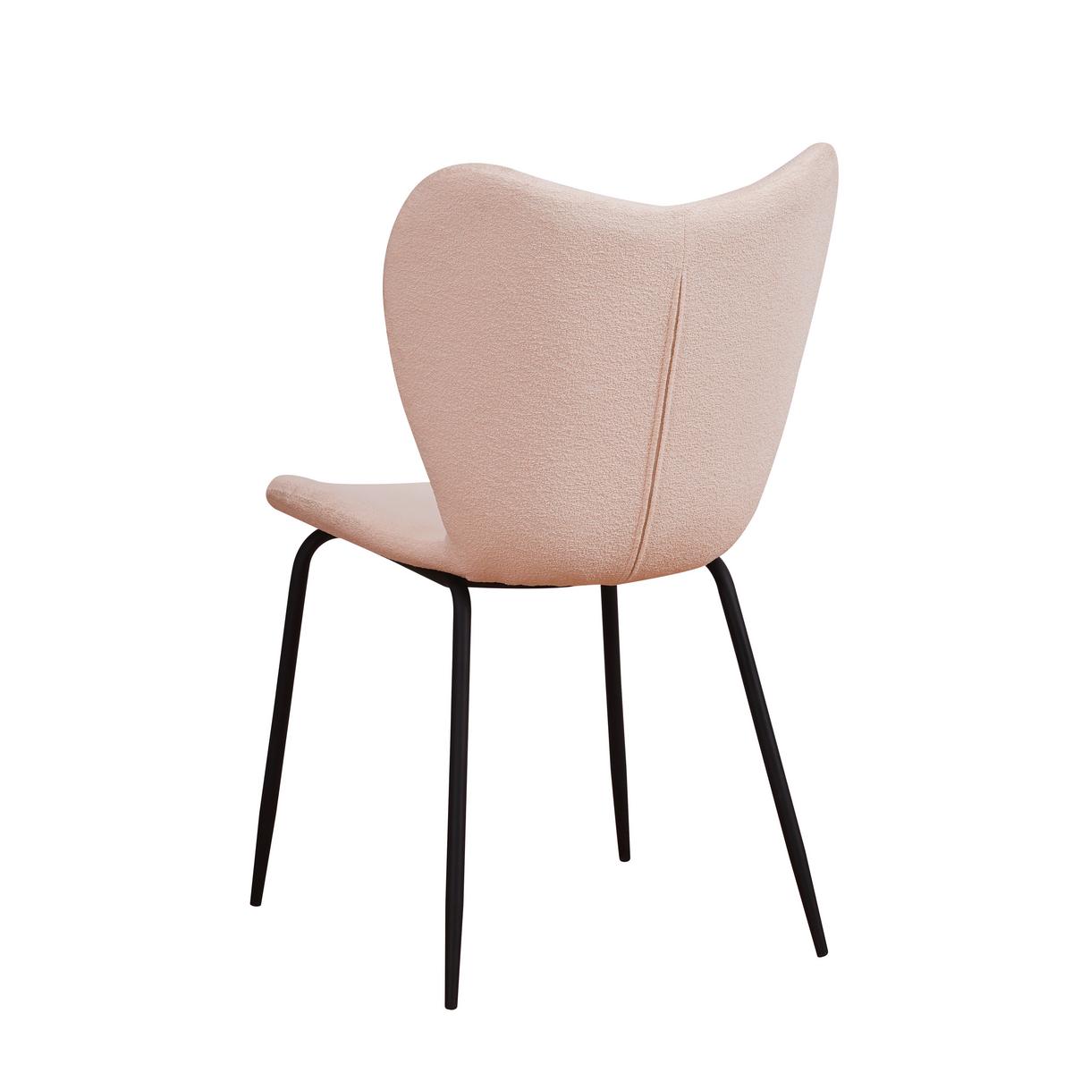 Stuhl-Set Caen Beige/Weiß B: 50 cm - Creme/Schwarz, MODERN, Textil/Metall (50/88,5/42cm) - MID.YOU