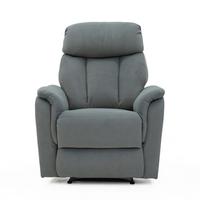 TV kreslo LAUREL, tmavosivá, s relax.funkciou - tmavosivá, Basics, kov/textil (88/106/90cm)