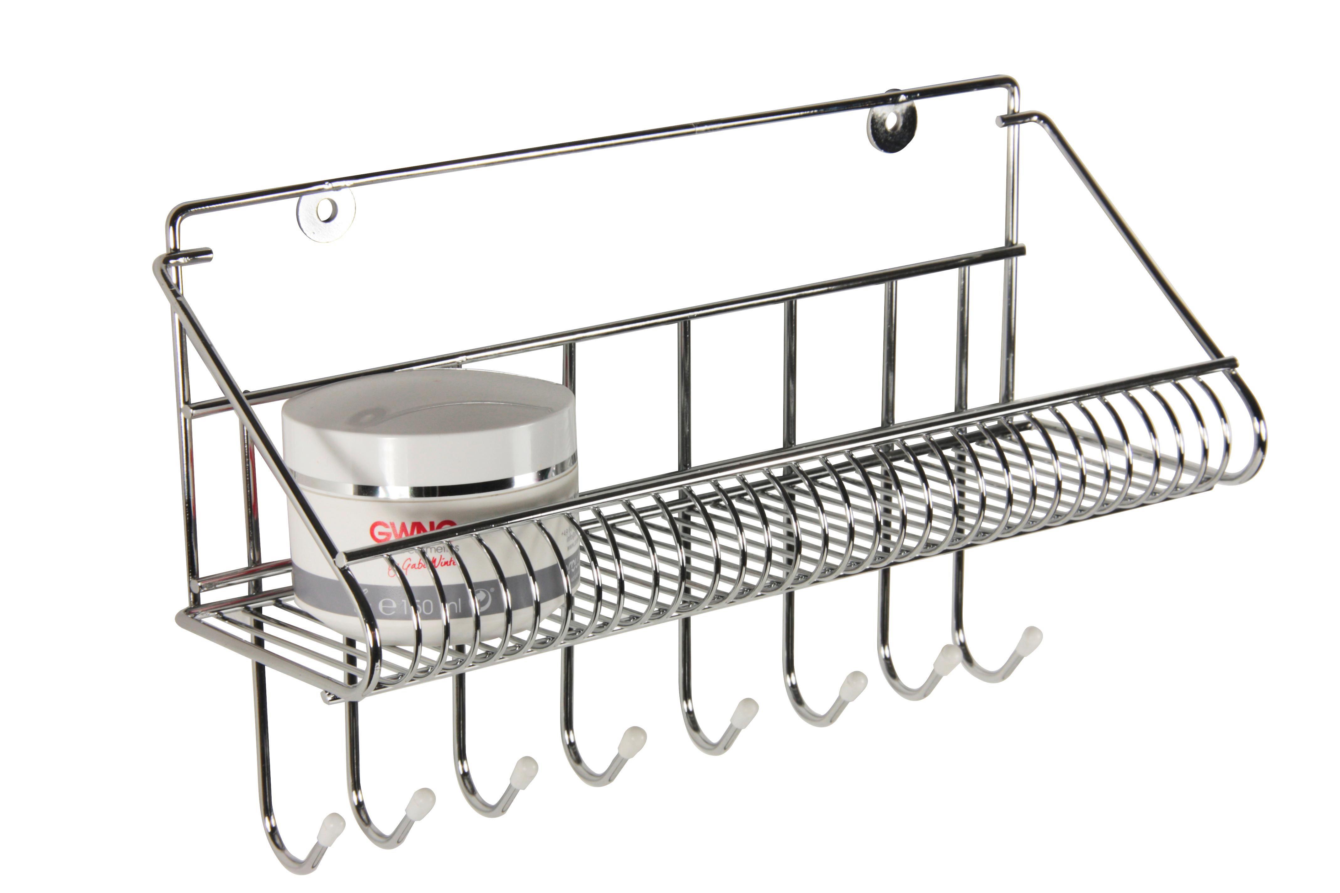 Duschkorb Turino - Silberfarben, KONVENTIONELL, Metall (31,5/18,5/11cm)