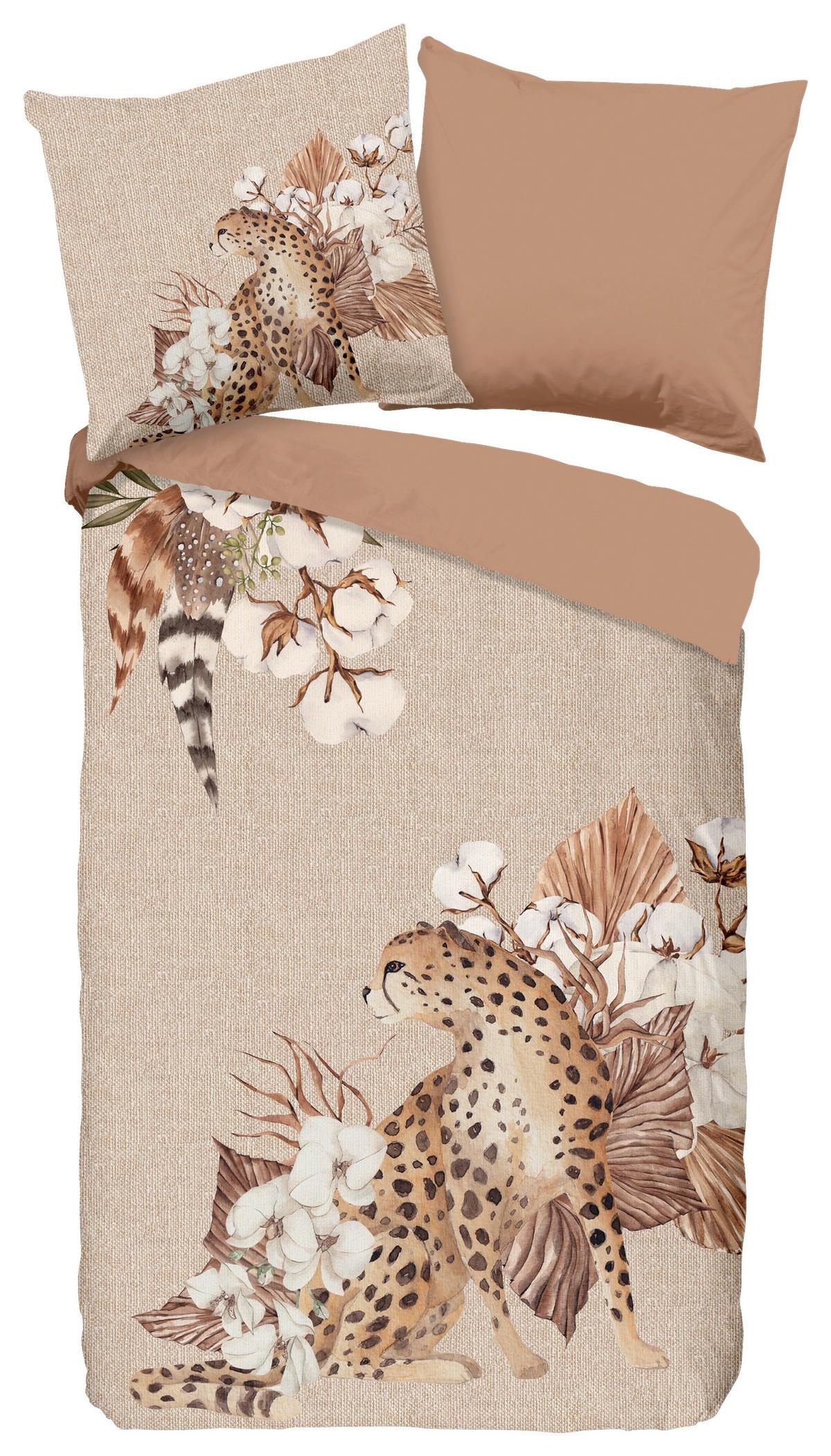 Wendebettwäsche Chevy Braun Taupe Beige 135x200 cm - Taupe/Beige, Natur, Textil (135/200cm)