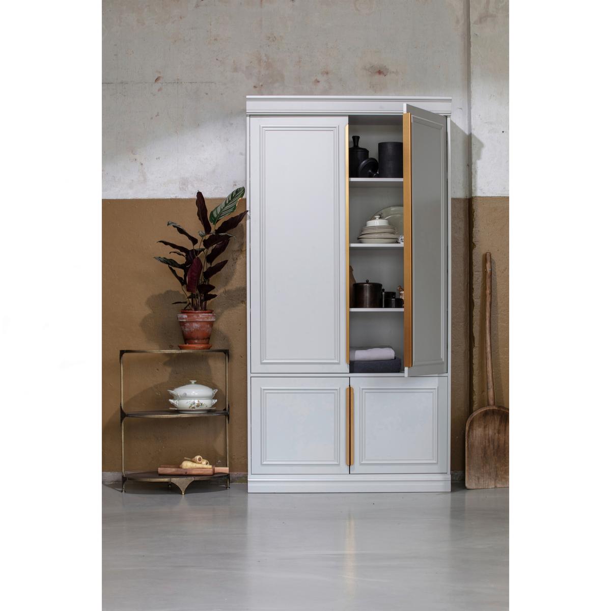 DREHTÜRENSCHRANK Organize Grau B: 110cm - Grau, Basics, Holz (110/215/44cm) - MID.YOU