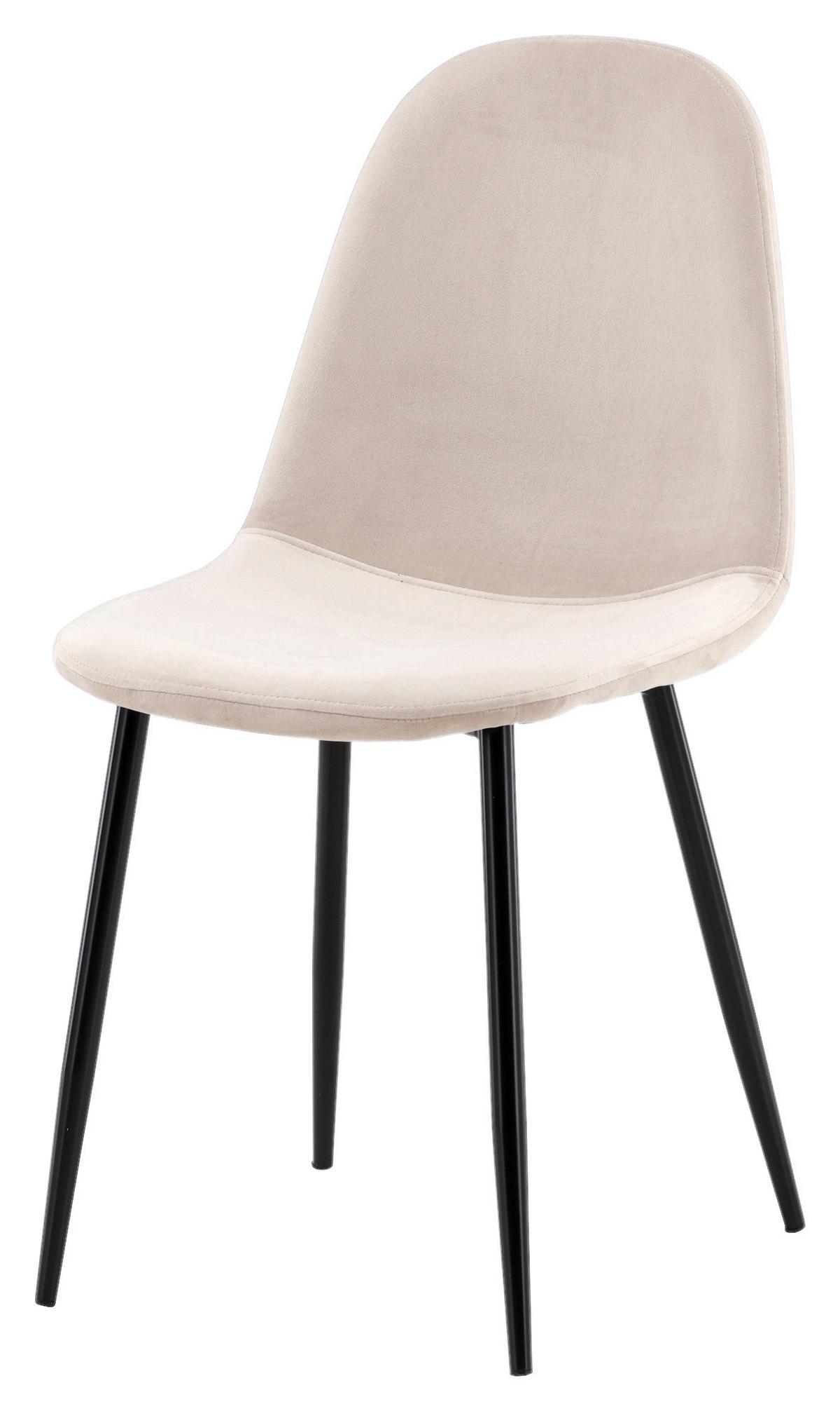 Stuhl-Set Polar - Beige/Schwarz, Design, Textil/Metall (44/88/53cm) - Livetastic