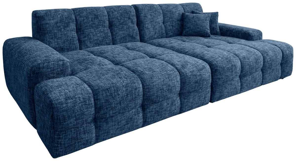 Bigsofa Bosco, Blau B: 304 cm - Blau/Schwarz, MODERN, Textil (304/87/155cm) - Livetastic