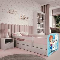 Kinder-/Juniorbett Babydreams Inkl. Matratze 80x160 - Birkefarben/Weiß, MODERN, Holz/Holzwerkstoff (80/160cm) - MID.YOU