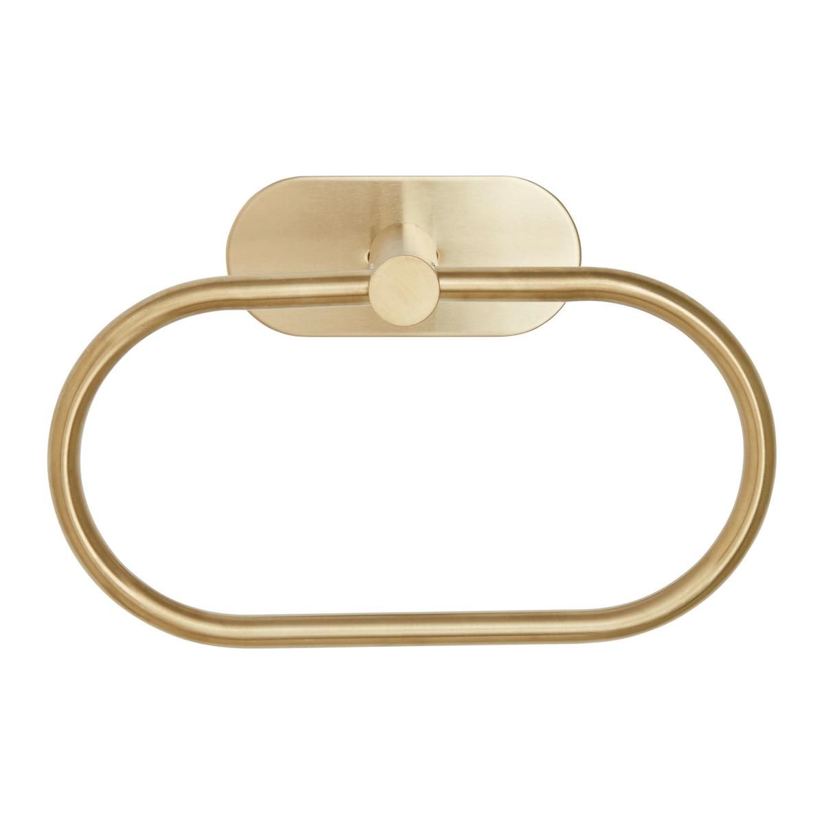 Držák na ručníky OREA GOLD MATT - barvy zlata, Lifestyle, kov (20,5/12,5/7,5cm) - Mömax