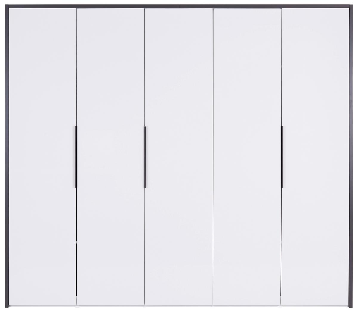 Drehtürenschrank 250 Cm Lucca Weiß - Weiß, MODERN, Holzwerkstoff (250/221/60cm)