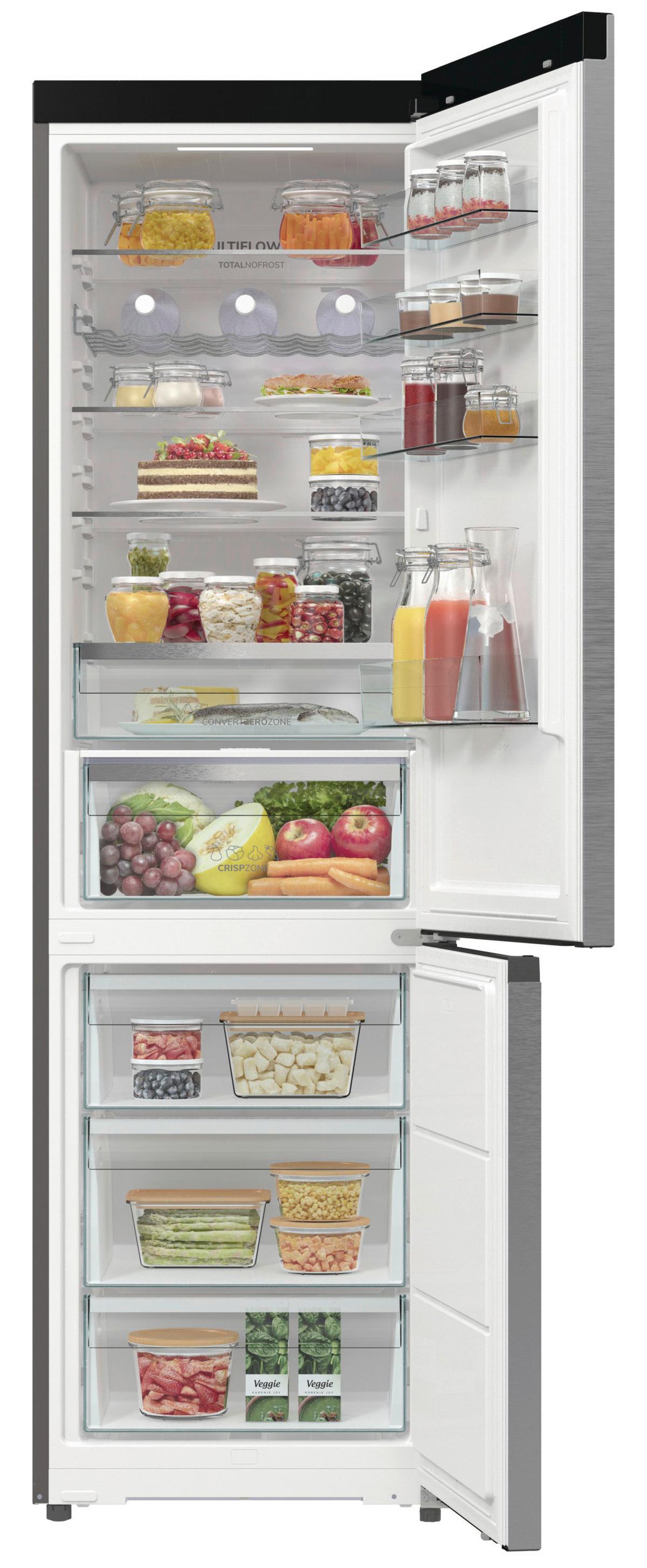 Kühl-gefrier-kombination Nrb620c61x4wfe, Eekl: C - Edelstahlfarben, Basics, Glas/Kunststoff (59,5/203/65,8cm) - Gorenje