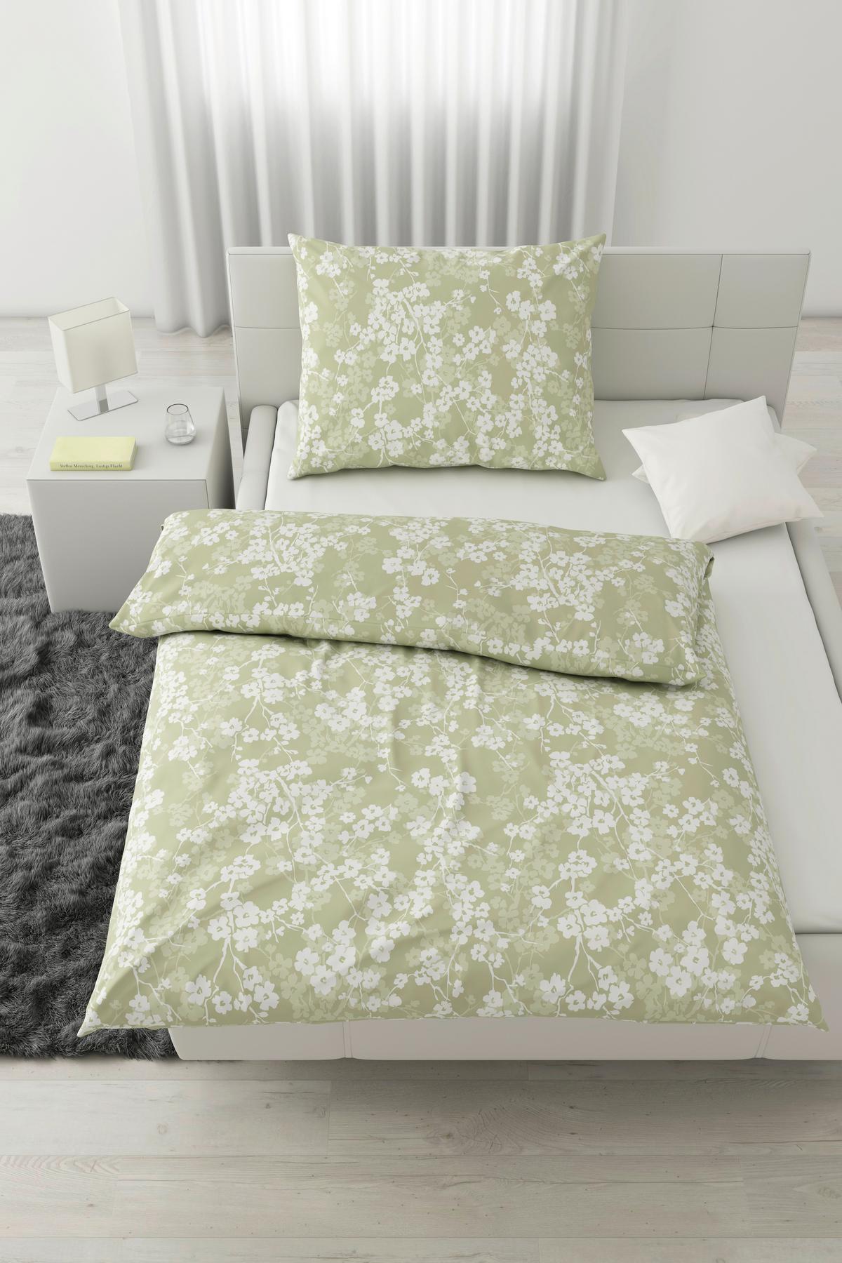 Posteľná bielizeň Catrin, 70/90 140/200cm - šalviovozelená, Lifestyle, textil (140/200cm) - Modern Living