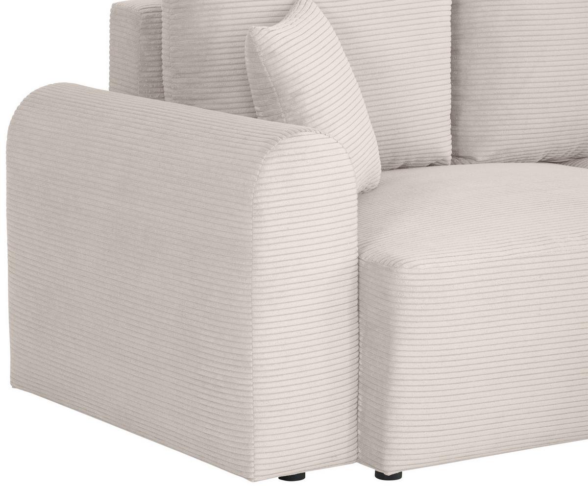 Ecksofa Joni Weiß S: 250 Cm - Weiß, Design, Textil (250/151cm) - MID.YOU