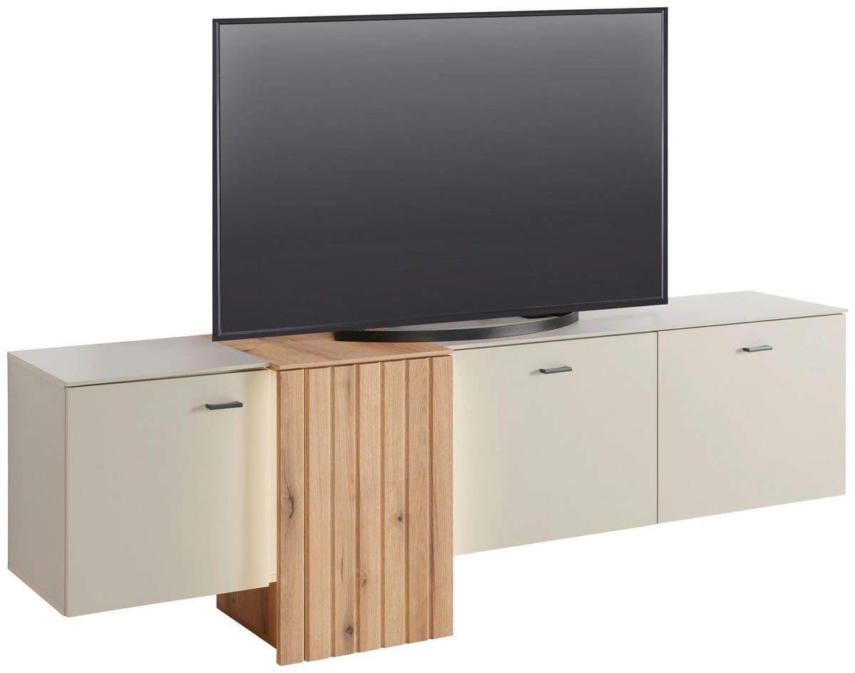 TV-Lowboard Santana B: 207,8 cm Kieselgrau/Eiche Dekor - MODERN, Holzwerkstoff (207,8/66/44,8cm)