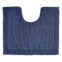 Wc-vorleger Mit Ausschnitt Lasse Blau 50x60 Cm Waschbar - Dunkelblau, ROMANTIK / LANDHAUS, Textil (50/60cm) - James Wood