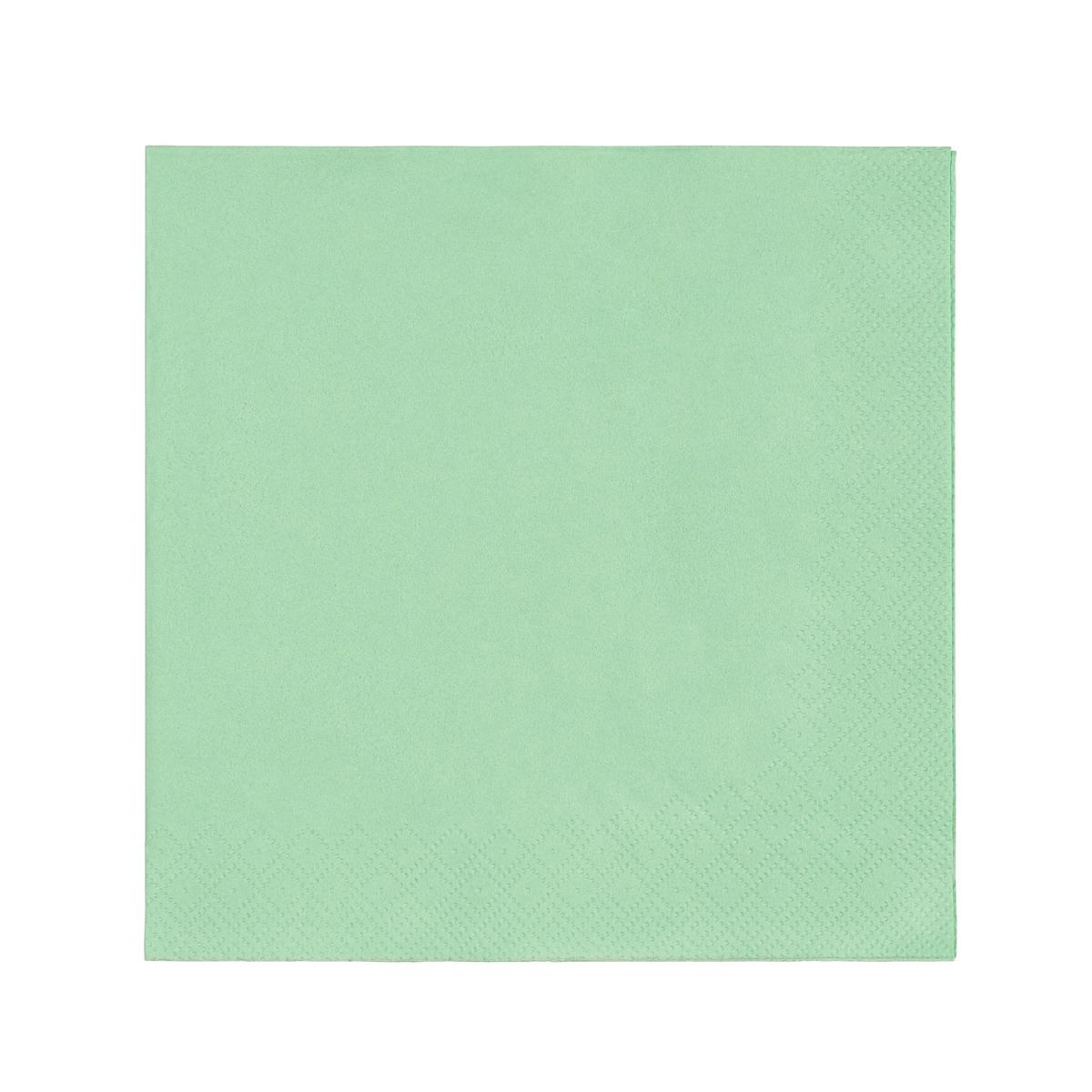 Serviette Lavenia Einfarbig Mintgrün 50 Stk., 33x33 cm - Mintgrün, MODERN, Papier (33/33cm) - Luca Bessoni
