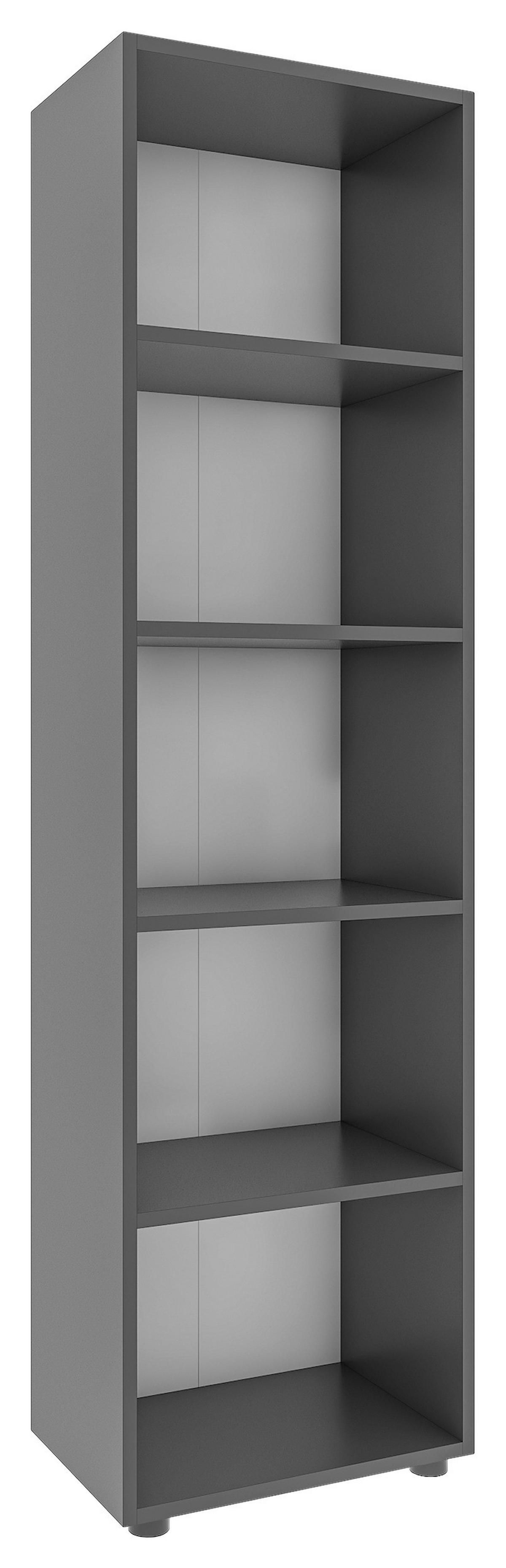 Regál Ulas š: 49 cm, antracitový - čierna/antracitová, Modern, kompozitné drevo/plast (49/178/32cm) - MID.YOU