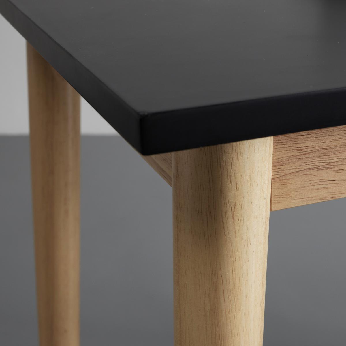 Písací stôl MELANIE - čierna/prírodná farba, Modern, drevo (106/48/77cm) - P & B