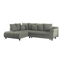 Ecksofa Mendoza - Schwarz/Grün, Design, Textil (197/309cm) - Ondega