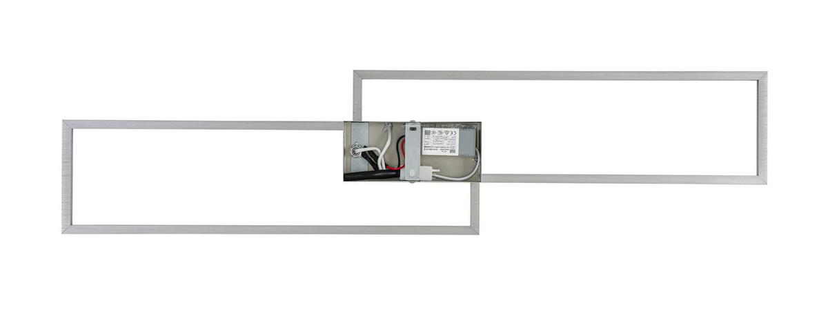 Led-deckenleuchte Suna - Alufarben/Nickelfarben, MODERN, Kunststoff/Metall (93/22/6,5cm) - Luca Bessoni