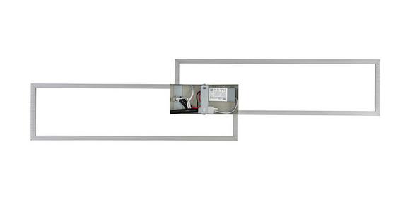 LED-Deckenleuchte Suna - Alufarben/Nickelfarben, MODERN, Kunststoff/Metall (93/22/6,5cm) - Luca Bessoni