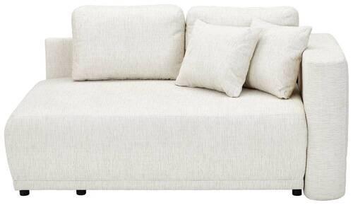 Recamiere Nello Sandfarben Mit Schlaffunktion - Sandfarben/Schwarz, KONVENTIONELL, Textil (171/73/93cm) - MID.YOU