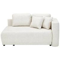 Recamiere Nello Sandfarben mit Schlaffunktion - Sandfarben/Schwarz, KONVENTIONELL, Textil (171/73/93cm) - MID.YOU