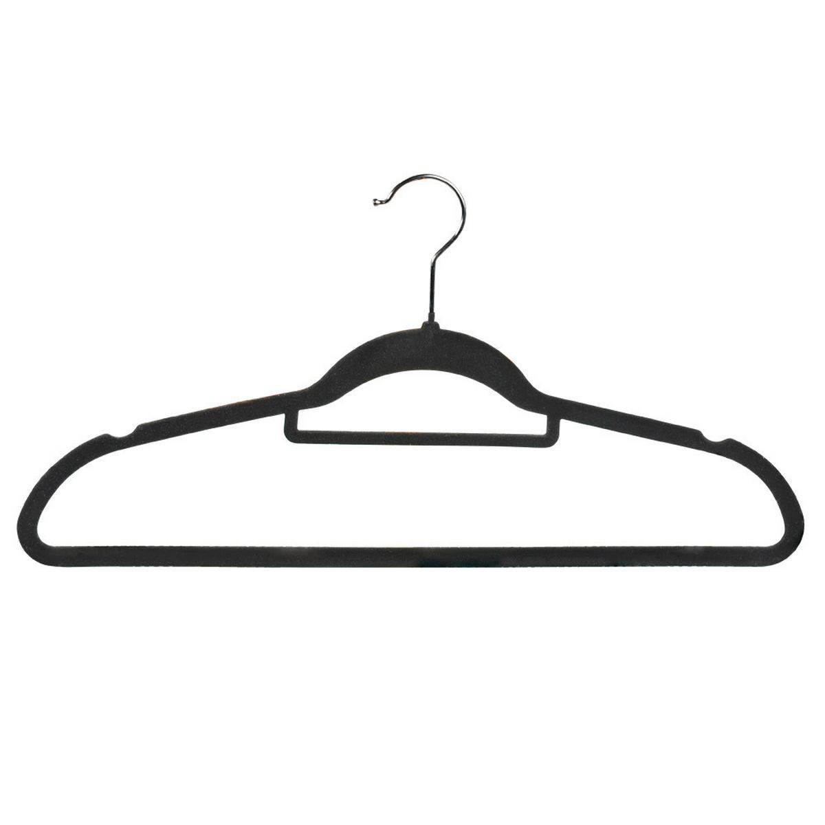 Kleiderbügel Set Anthrazit B: 45,5 cm - Anthrazit, Basics, Kunststoff (45.5/3,6/23cm) - Kesper