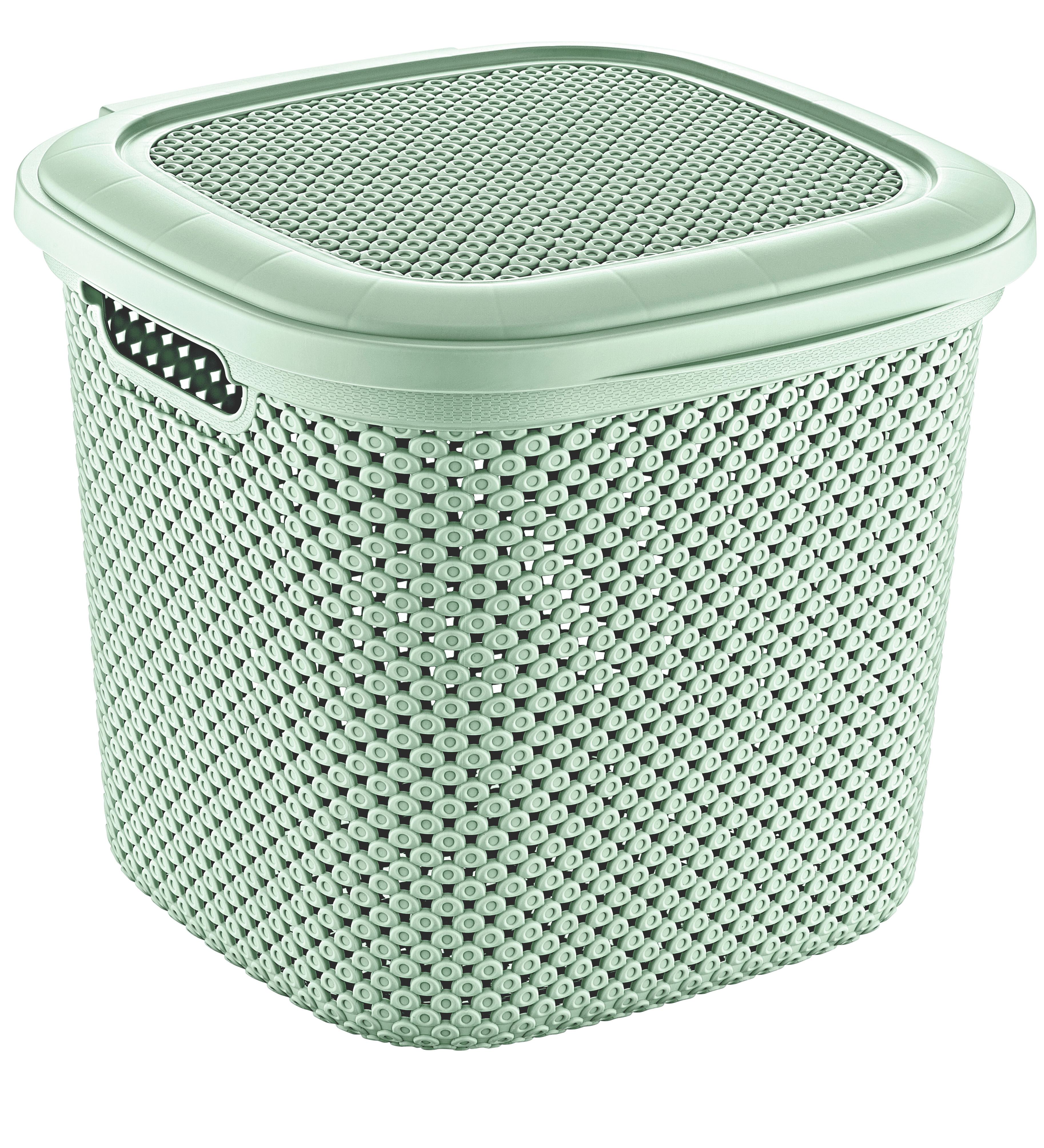 Tárolódoboz Diamond - mentazöld, Basics, műanyag (31/27,5/31cm) - Luca Bessoni