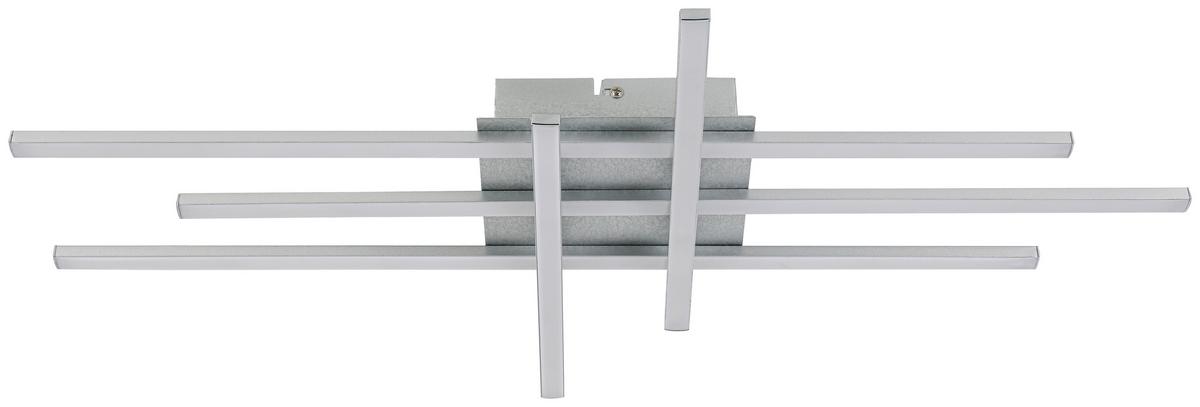 LED-Deckenleuchte Cindy - Silberfarben, Basics, Kunststoff/Metall (40/69/6,5cm) - Luca Bessoni