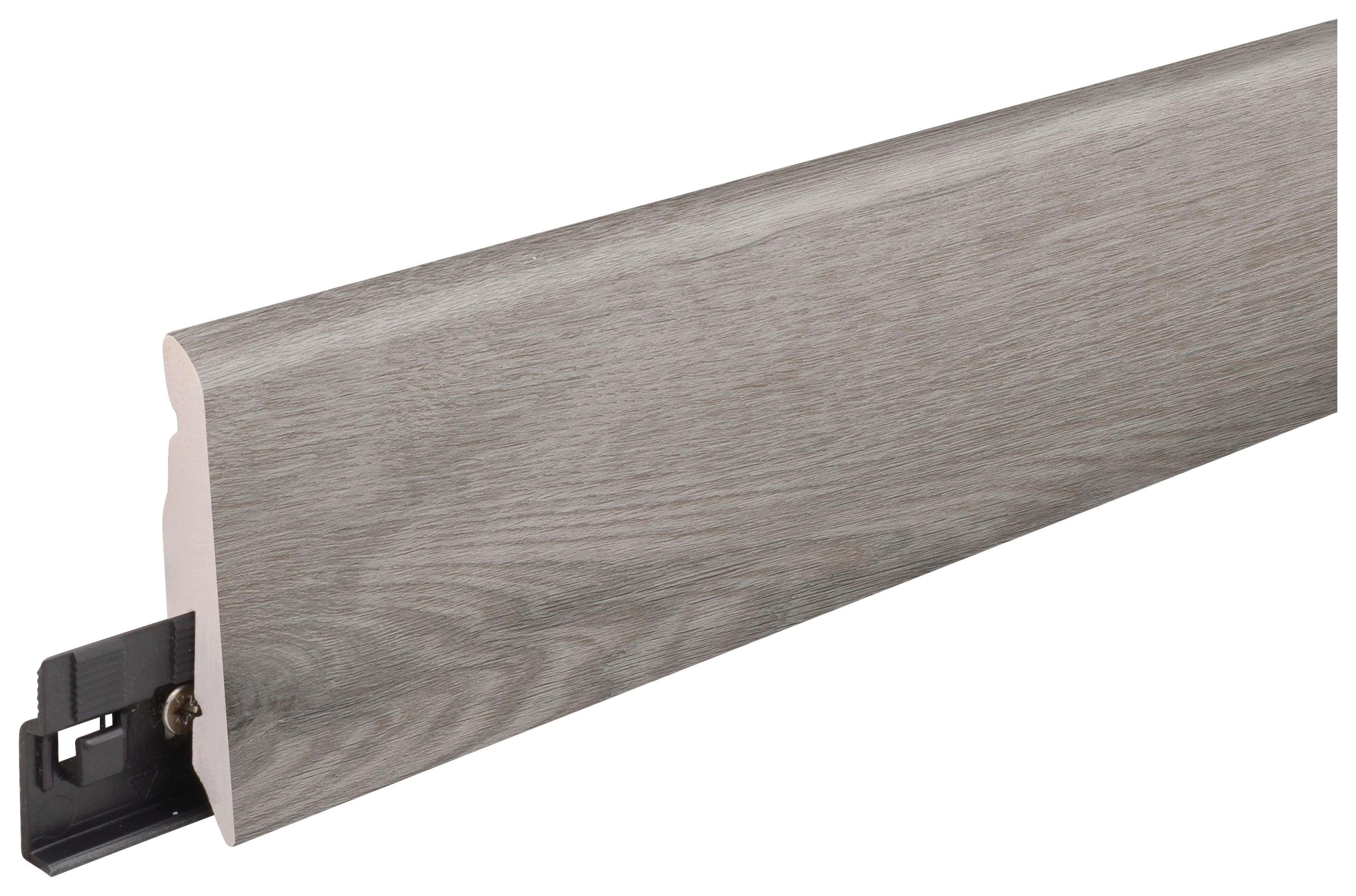 Sockelleiste Ontano Grey - Grau, Basics, Kunststoff (240/5.8/1.2cm)