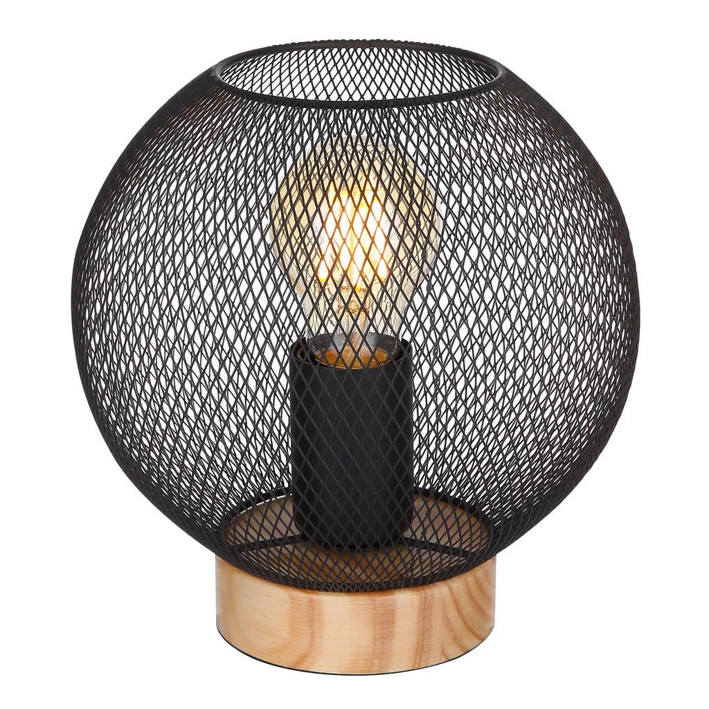 Tischlampe 15663T Schwarz Metall mit Schalter