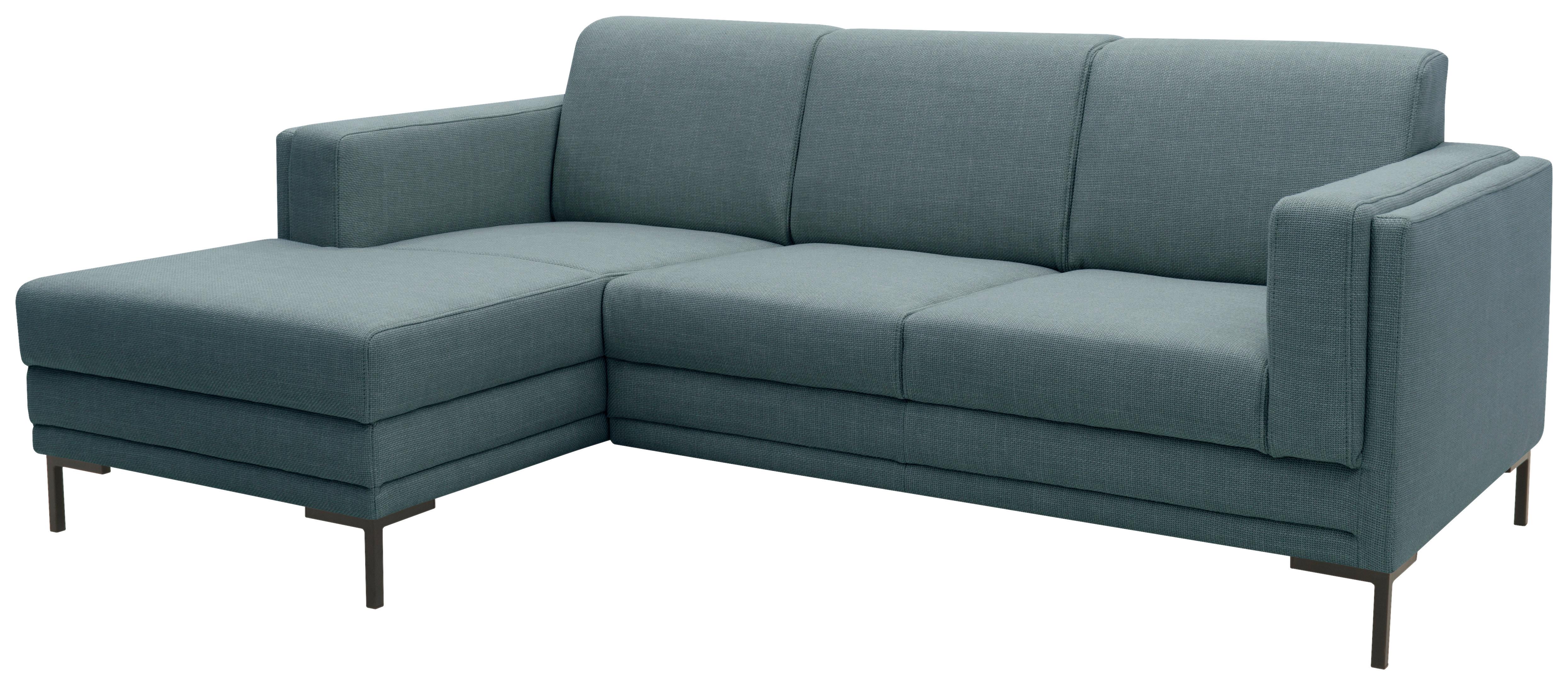 Ecksofa Looks Vii - Petrol/Schwarz, Design, Textil (214/146cm) - LOOKS by W.Joop